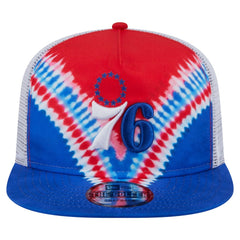 Royal/Red Philadelphia 76ers Throwback Dye Golfer Snapback Hat | NBA