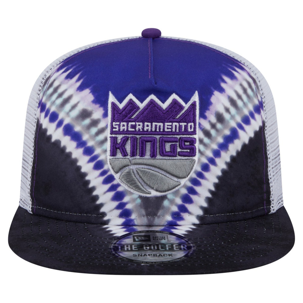 Black/Purple Sacramento Kings Throwback Dye Golfer Snapback Hat | NBA