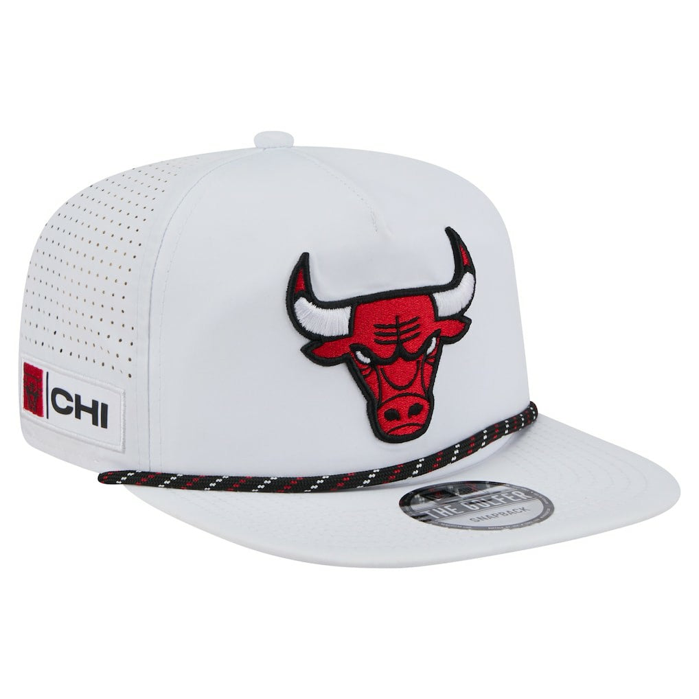White Chicago Bulls Performance Rope Golfer Adjustable Hat | NBA