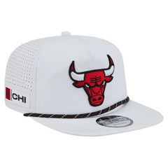 White Chicago Bulls Performance Rope Golfer Adjustable Hat | NBA