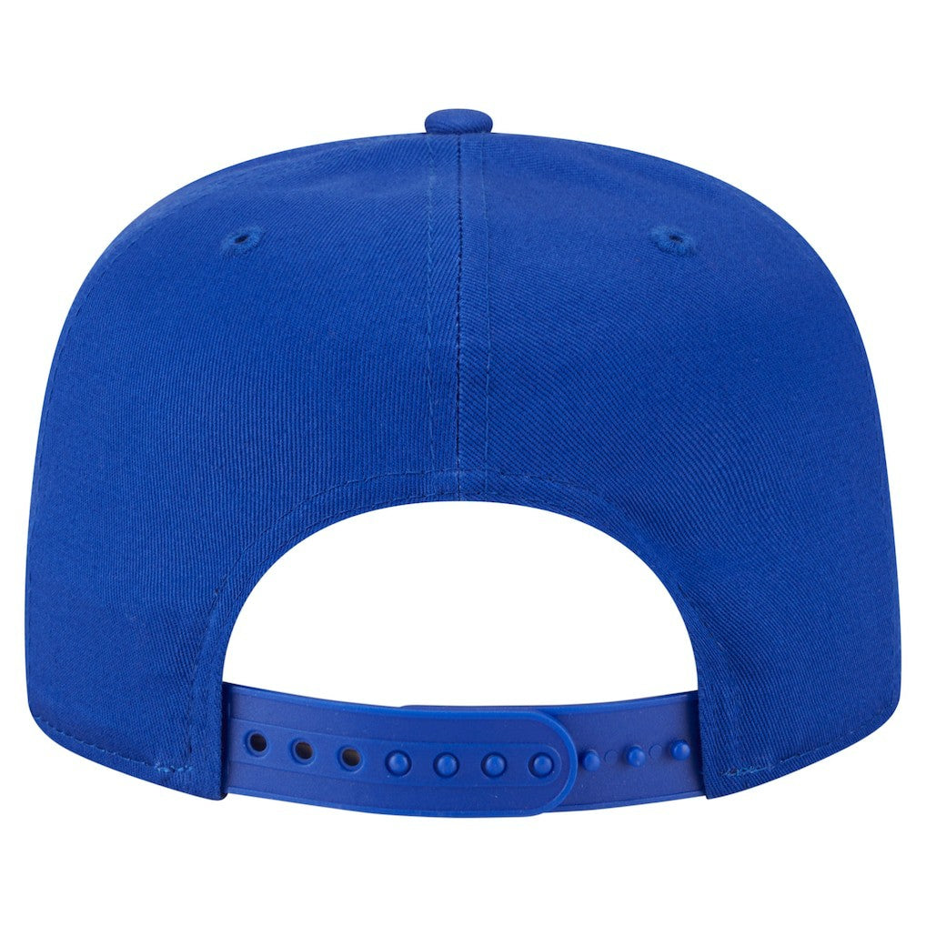 Royal Golden State Warriors Team Text Golfer Snapback Hat sale | NBA