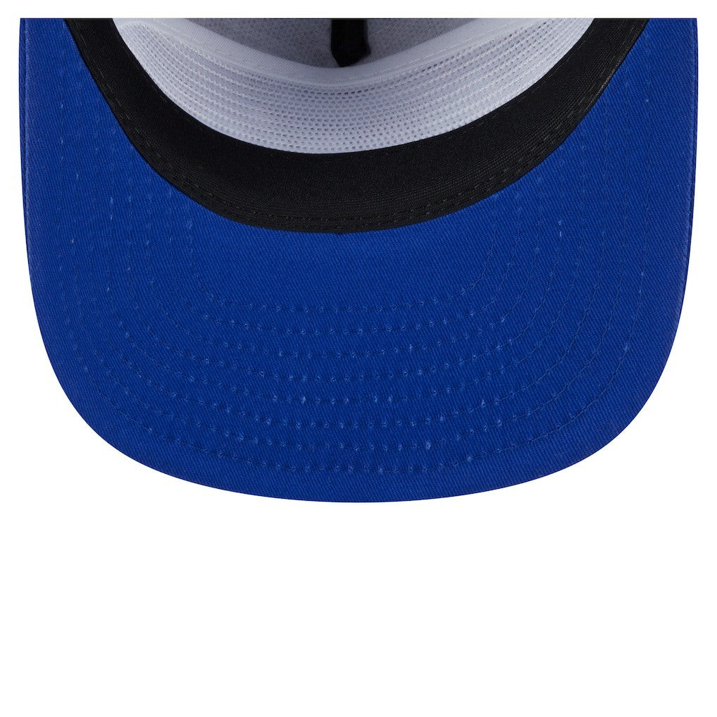 Royal Golden State Warriors Team Text Golfer Snapback Hat sale | NBA