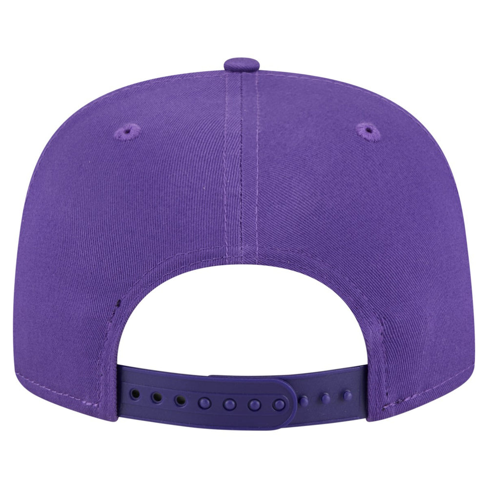 Purple Los Angeles Lakers Team Text Golfer Snapback Hat | NBA
