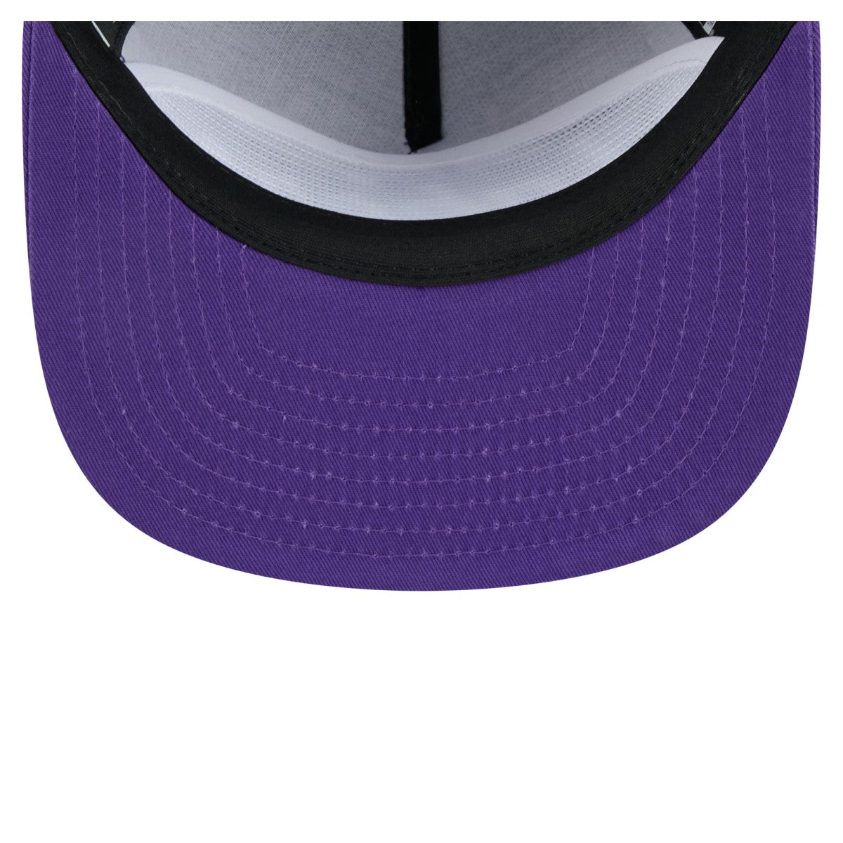 Purple Los Angeles Lakers Team Text Golfer Snapback Hat | NBA