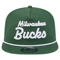 Hunter Green Milwaukee Bucks Team Text Golfer Snapback Hat | NBA