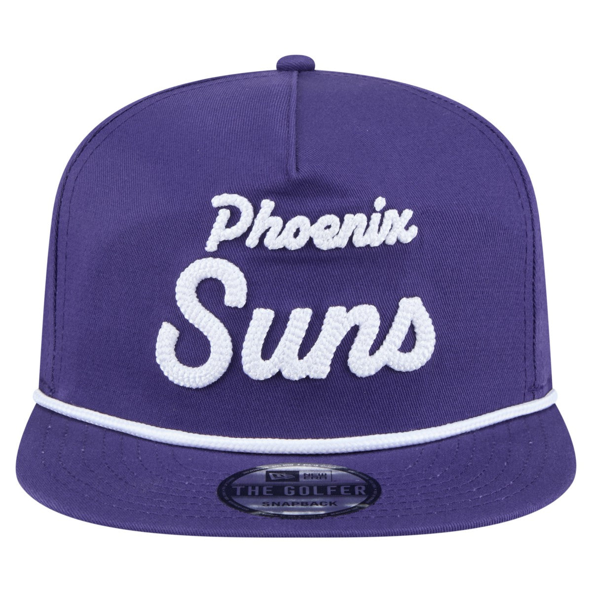 Purple Phoenix Suns Team Text Golfer Snapback Hat | NBA
