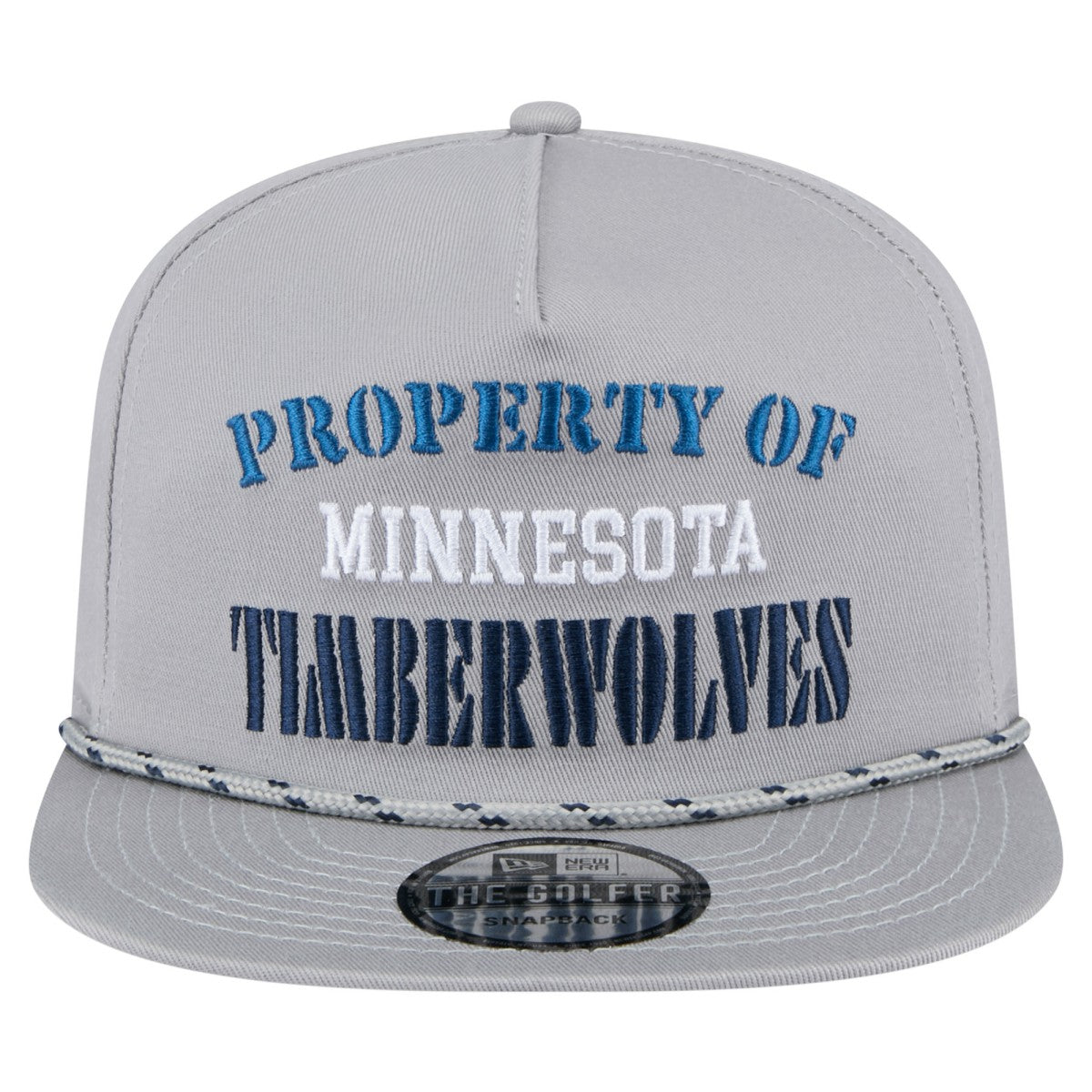 Gray Minnesota Timberwolves Throwback Property Of Golfer Snapback Hat | NBA