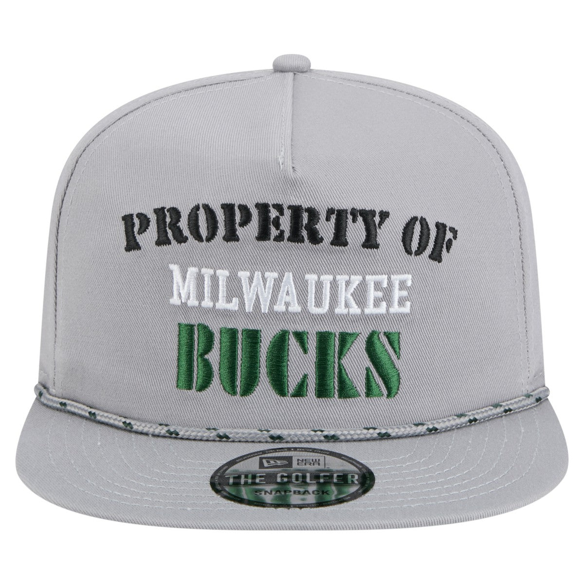 Gray Milwaukee Bucks Throwback Property Of Golfer Snapback Hat | NBA