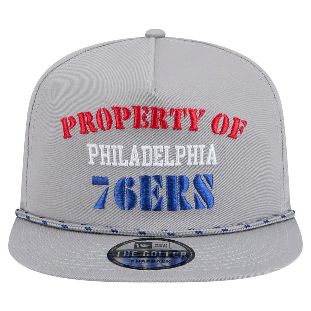 Gray Philadelphia 76ers Throwback Property Of Golfer Snapback Hat | NBA