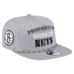 Gray Brooklyn Nets Throwback Property Of Golfer Snapback Hat | NBA