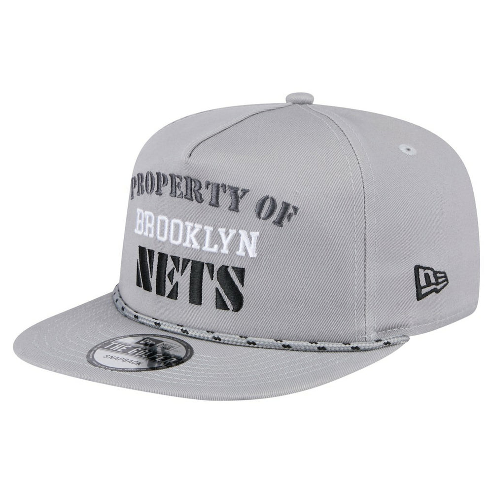 Gray Brooklyn Nets Throwback Property Of Golfer Snapback Hat | NBA