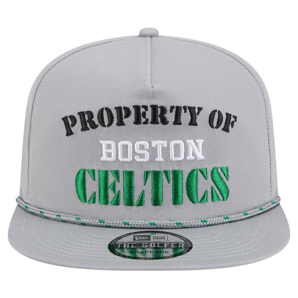 Gray Boston Celtics Throwback Property Of Golfer Snapback Hat | NBA