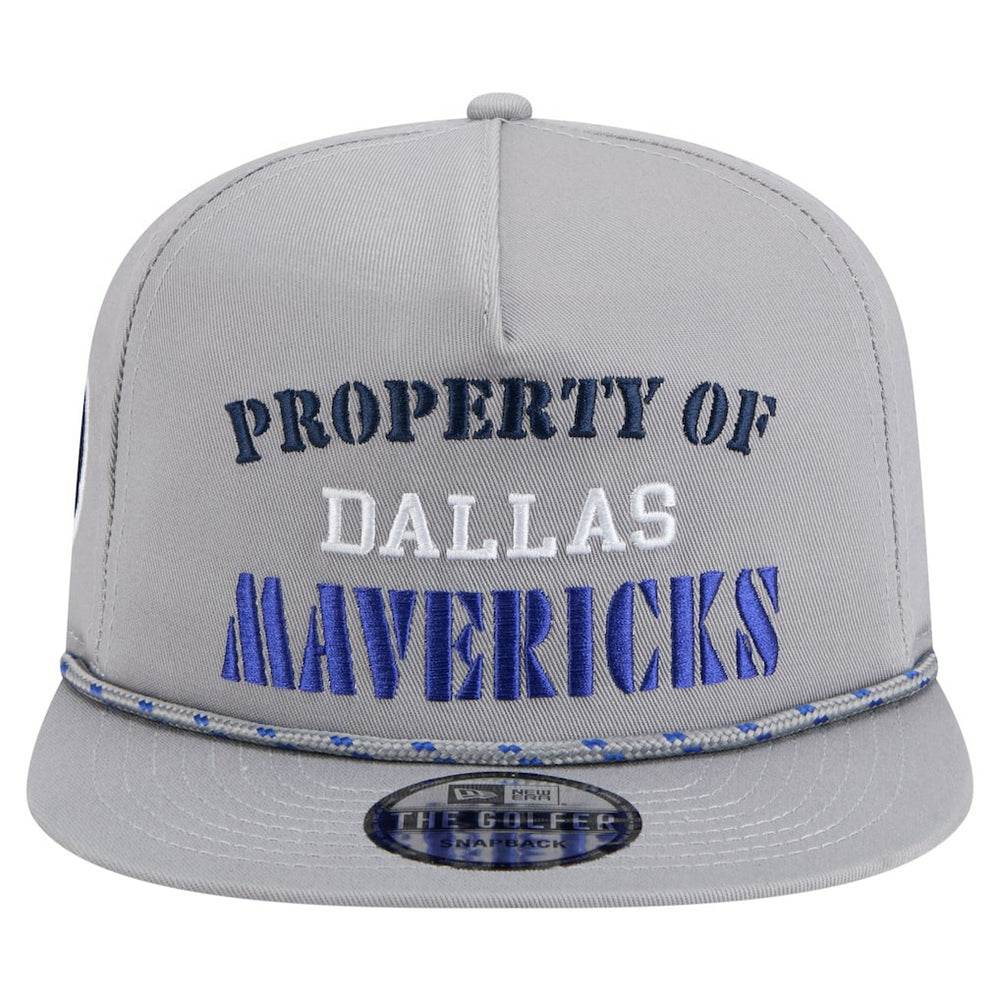 Gray Dallas Mavericks Throwback Property Of Golfer Snapback Hat sale | NBA