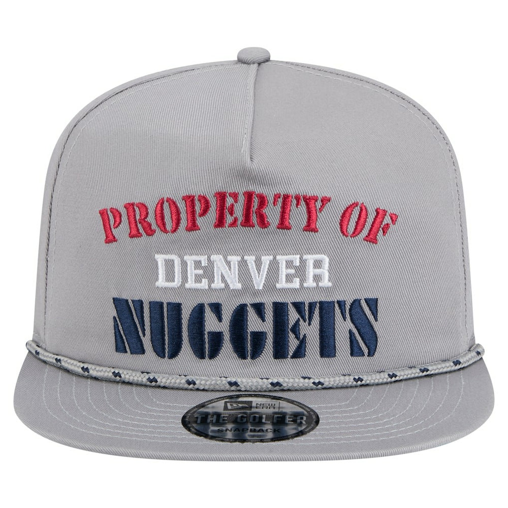 Gray Denver Nuggets Throwback Property Of Golfer Snapback Hat sale | NBA
