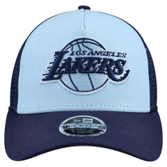 Light Blue Los Angeles Lakers Youth Colorpack 9FORTY A-Frame Trucker Adjustable Hat | NBA