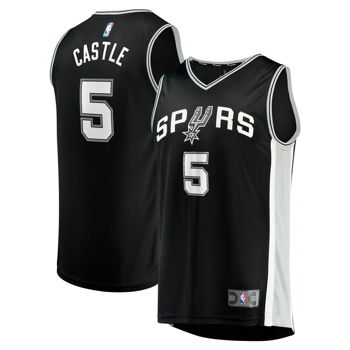 Black Stephon Castle San Antonio Spurs Youth 2024 NBA Draft Fast Break Player Jersey | NBA