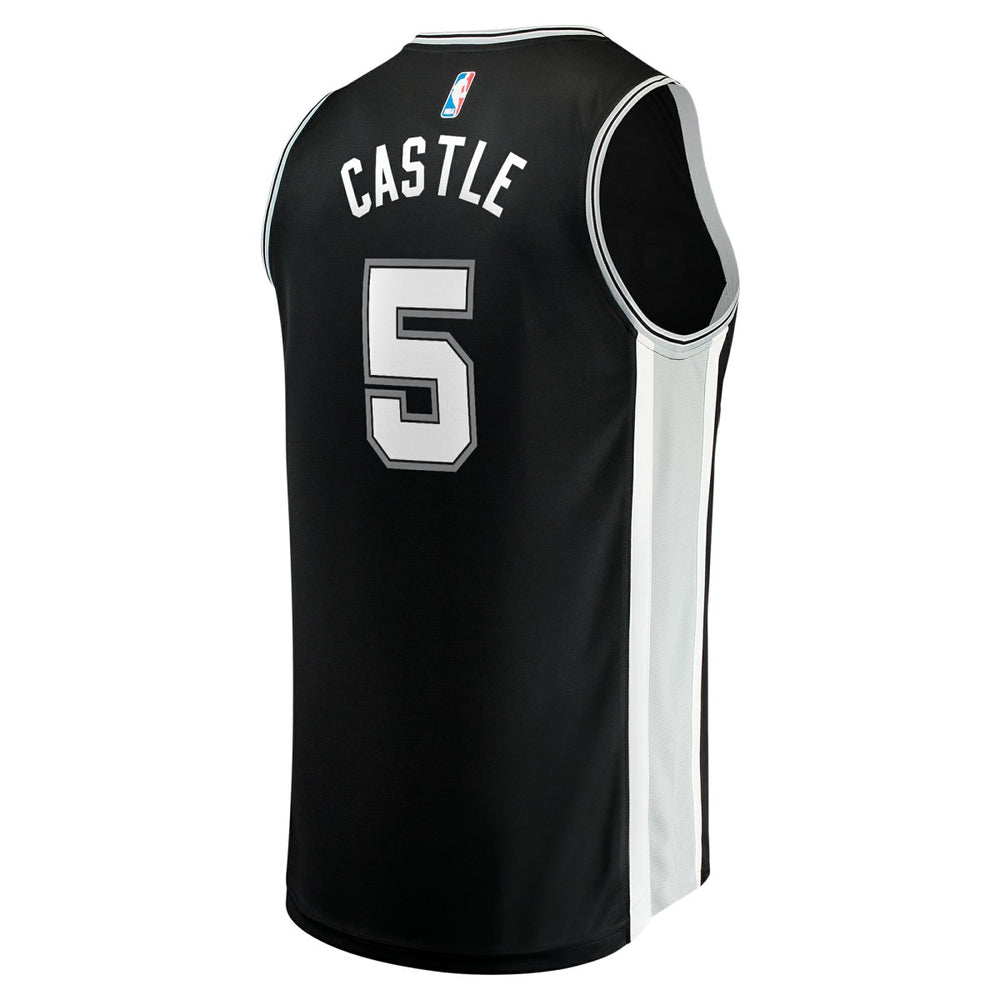 Black Stephon Castle San Antonio Spurs Youth 2024 NBA Draft Fast Break Player Jersey | NBA
