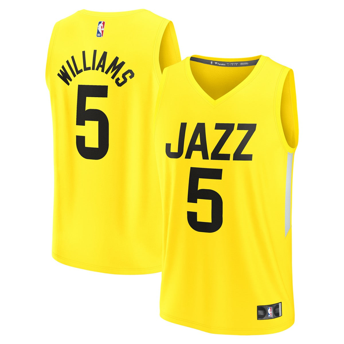 Yellow Cody Williams Utah Jazz Youth 2024 NBA Draft Fast Break Player Jersey | NBA