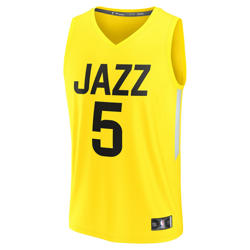 Yellow Cody Williams Utah Jazz Youth 2024 NBA Draft Fast Break Player Jersey | NBA