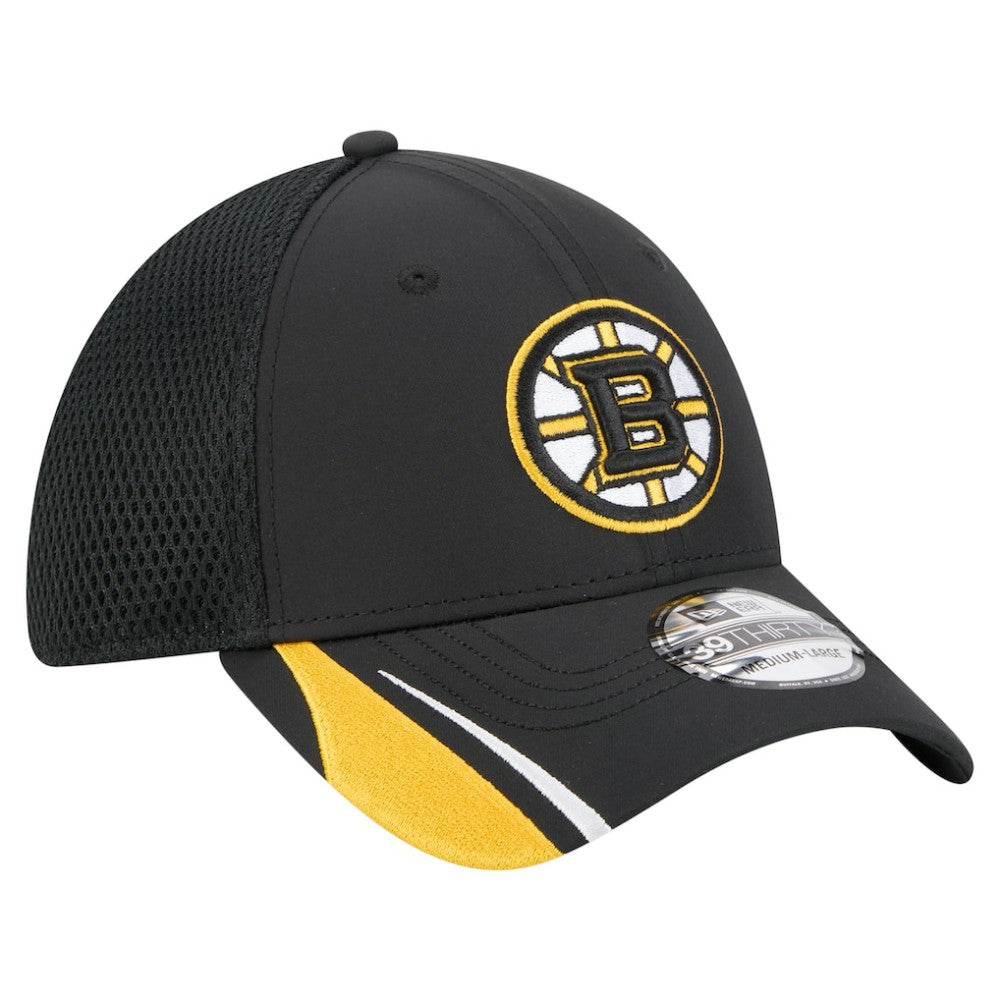 Boston Bruins New Era Linear Featherweight 39THIRTY Flex Hat -  NHL Hats
