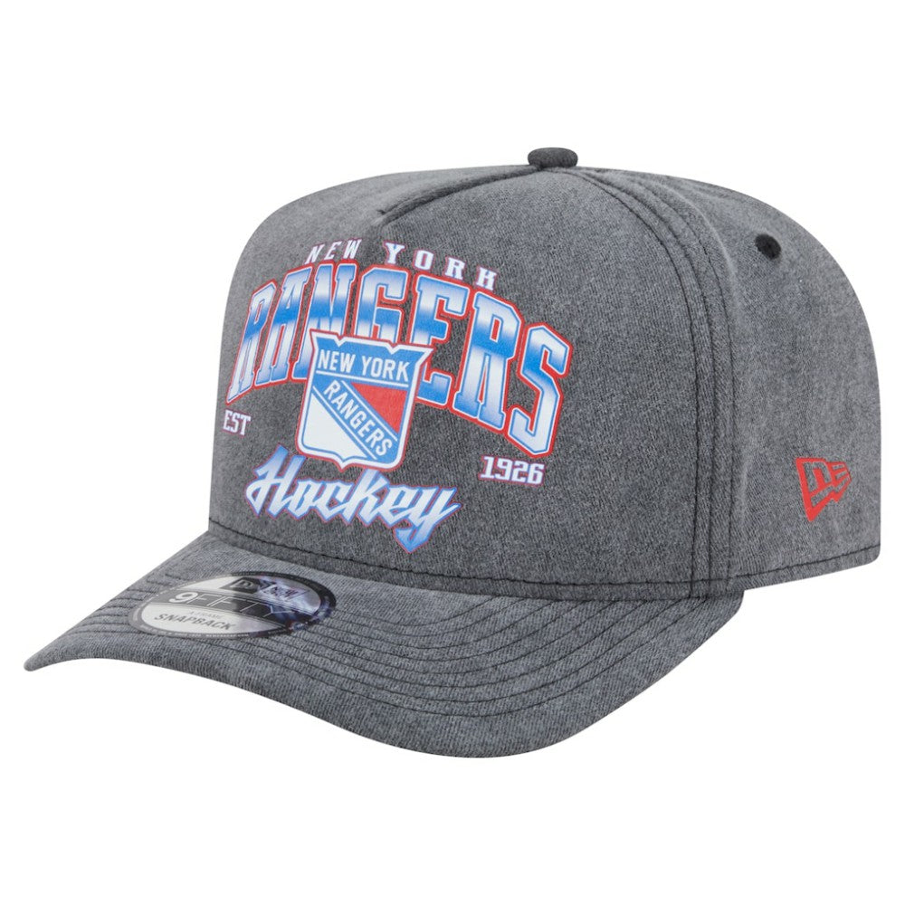 New York Rangers New Era Throwback Washed A-Frame Pre-Curved 9FIFTY Snapback Hat -  NHL Hats