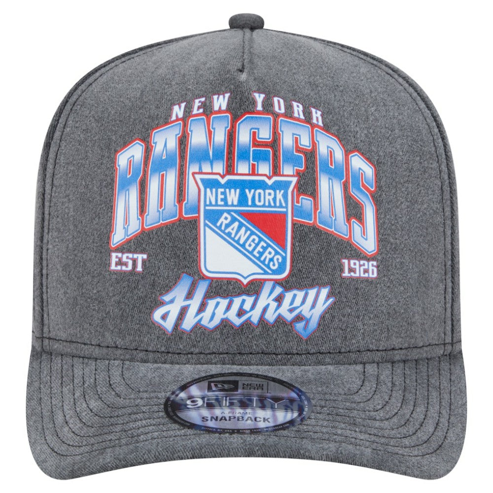 New York Rangers New Era Throwback Washed A-Frame Pre-Curved 9FIFTY Snapback Hat -  NHL Hats