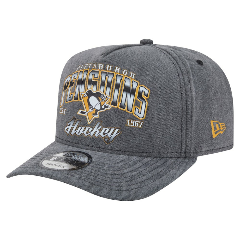 Pittsburgh Penguins New Era Throwback Washed A-Frame Pre-Curved 9FIFTY Snapback Hat -  NHL Hats