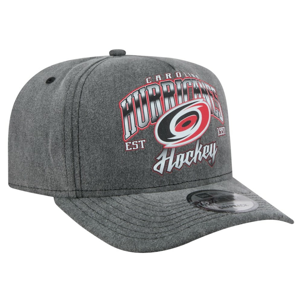 Carolina Hurricanes New Era Throwback Washed A-Frame Pre-Curved 9FIFTY Snapback Hat -  NHL Hats