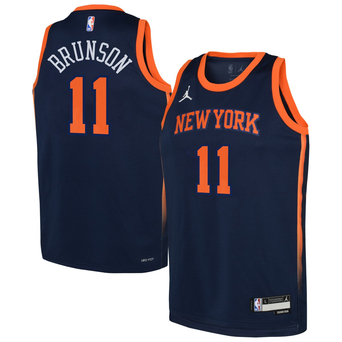 Navy Jalen Brunson New York Knicks Jordan Brand Youth Swingman Jersey | NBA