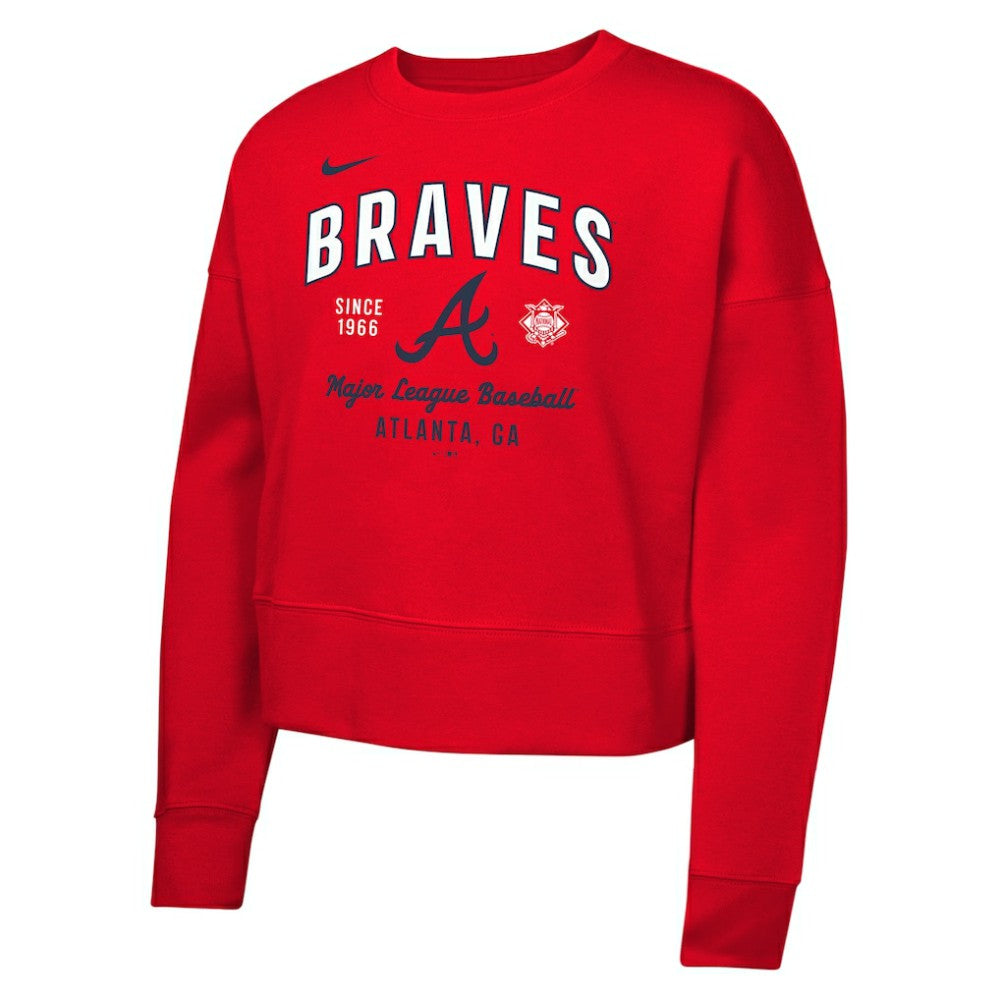 Atlanta Braves Nike Girls Youth Fleece Sweatshirt - MLB Sweatshirts