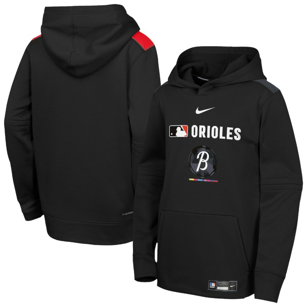 Baltimore Orioles Nike Youth City Connect Authentic Collection Performance Pullover Hoodie - MLB Hoodies