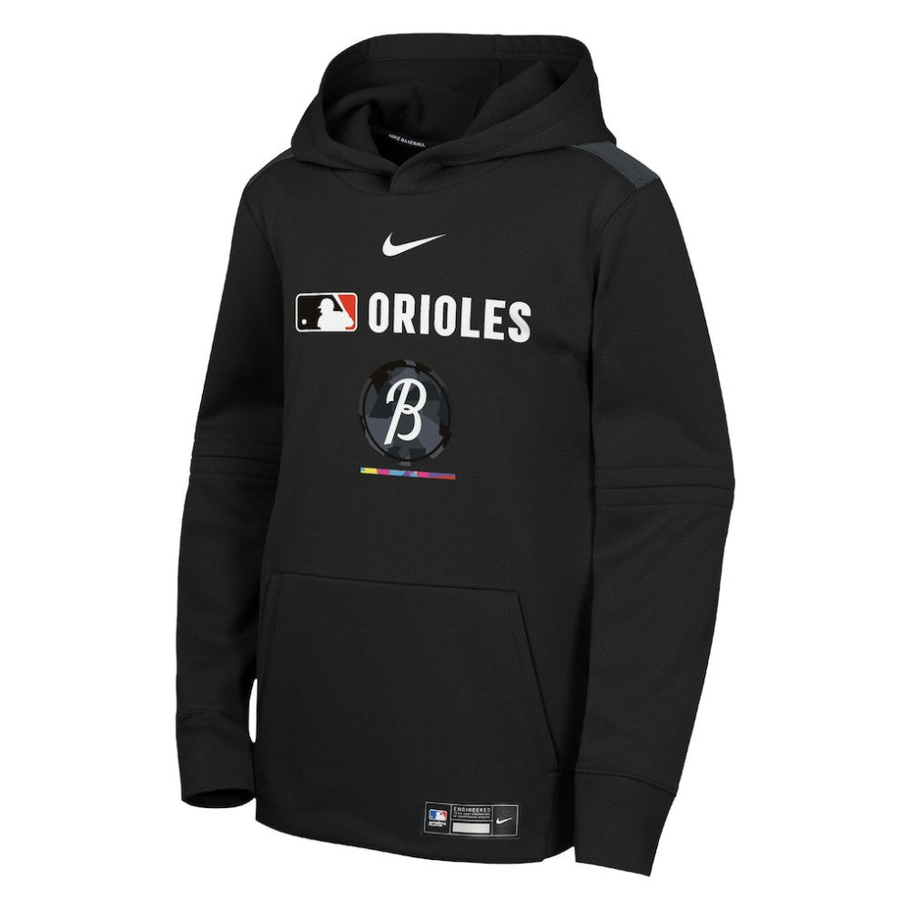 Baltimore Orioles Nike Youth City Connect Authentic Collection Performance Pullover Hoodie - MLB Hoodies