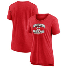 Cincinnati Reds Women's Arch Tri-Blend T-Shirt - MLB T-shirts