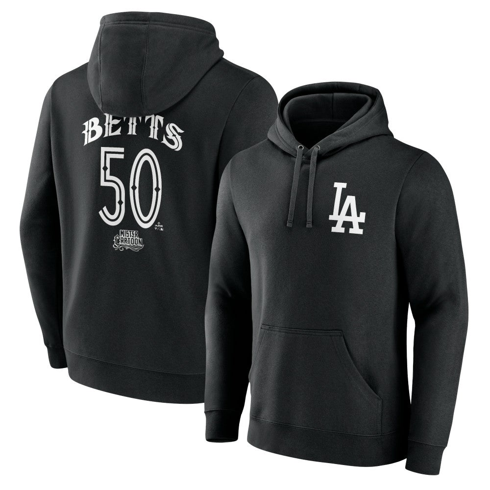 Mookie Betts Los Angeles Dodgers Mister Cartoon Name & Number Pullover Hoodie - MLB Hoodies