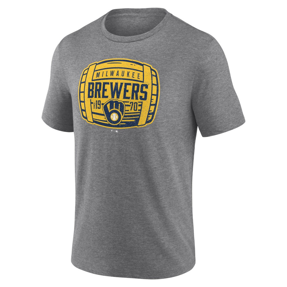 Milwaukee Brewers Barrel Tri-Blend T-Shirt - MLB T-shirts