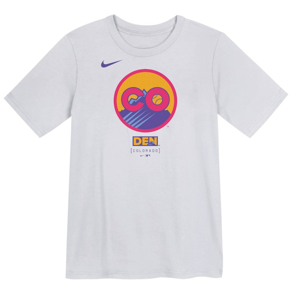 Colorado Rockies Nike Preschool 2025 City Connect Logo T-Shirt - MLB T-shirts