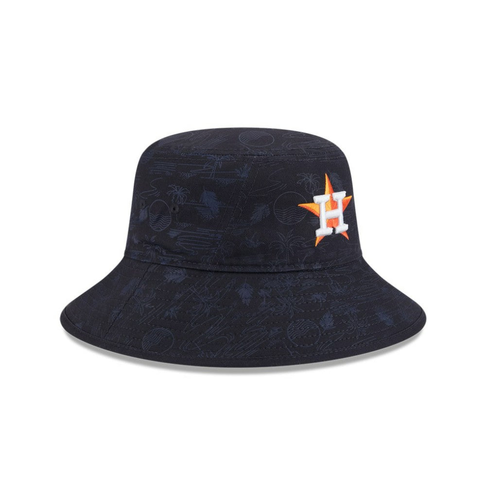 Houston Astros New Era Youth 2025 Spring Training All Over Print Bucket Hat - MLB Hats