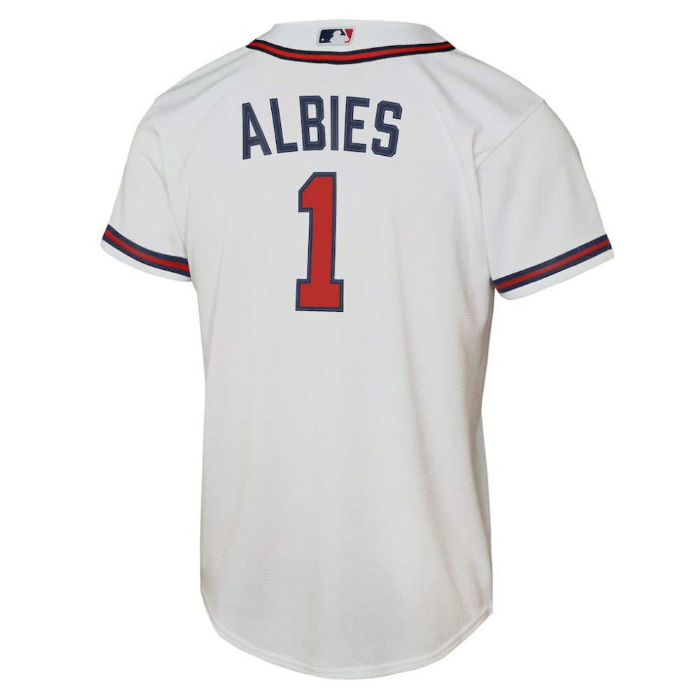 Ozzie Albies Atlanta Braves Nike Youth Home Replica Player Jersey - MLB Jerseys