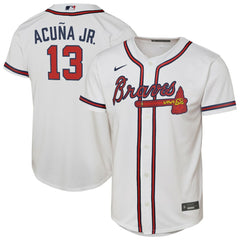 Ronald Acuna Jr. Atlanta Braves Nike Youth Home Replica Player Jersey - MLB Jerseys
