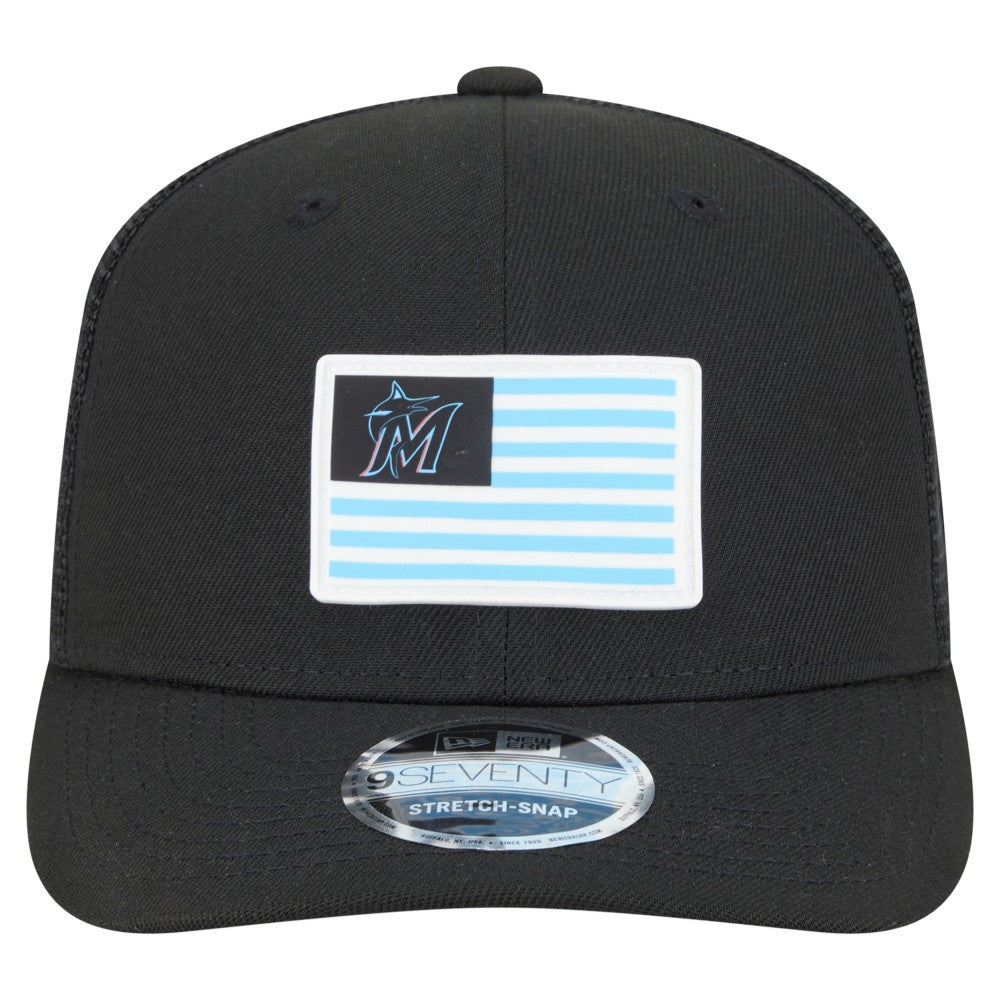 Miami Marlins New Era Flag 9SEVENTY Stretch-Snap Hat - MLB Hats