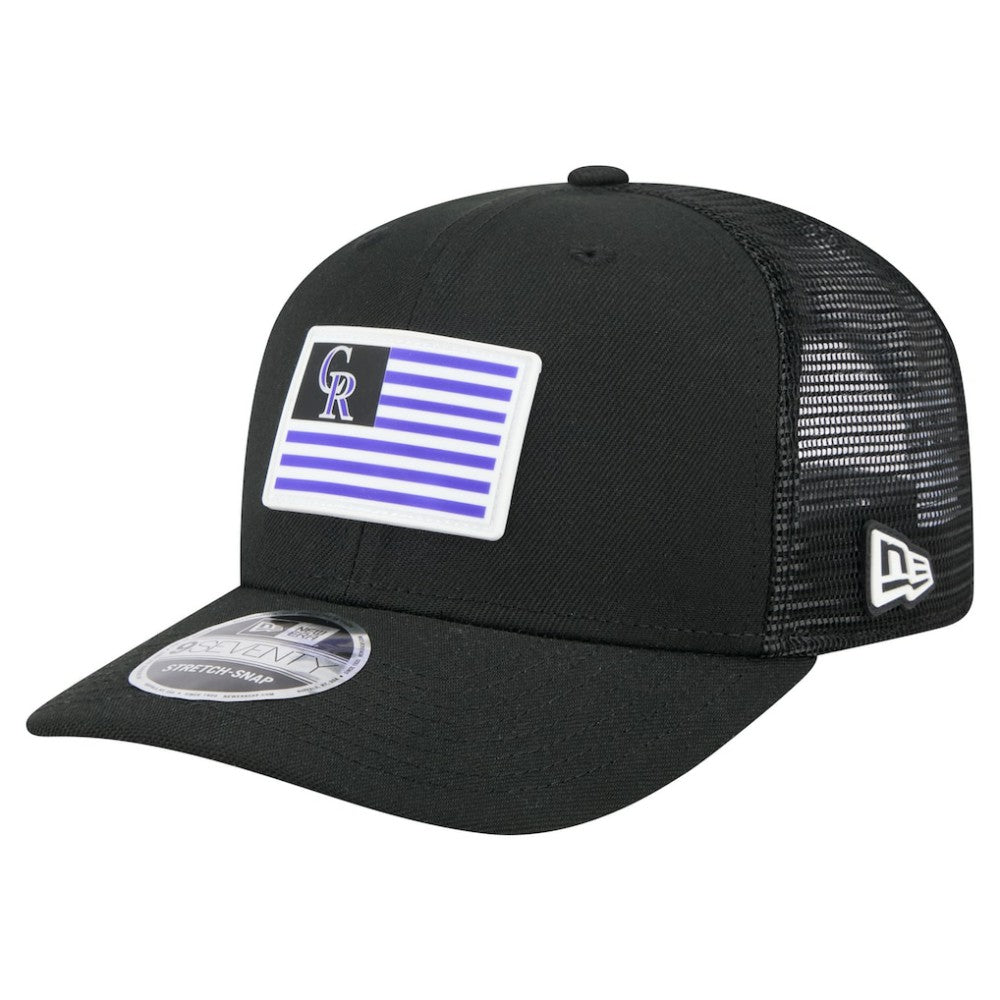 Colorado Rockies New Era Flag 9SEVENTY Stretch-Snap Hat - MLB Hats
