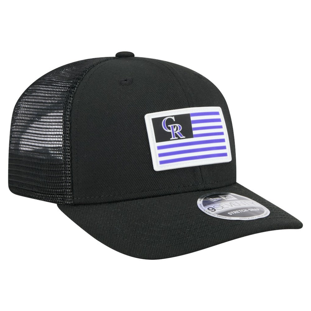 Colorado Rockies New Era Flag 9SEVENTY Stretch-Snap Hat - MLB Hats