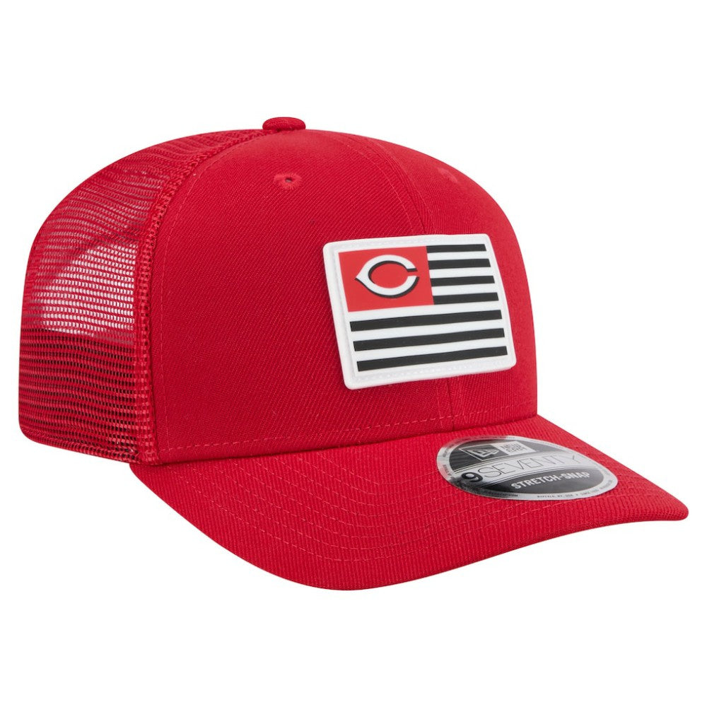 Cincinnati Reds New Era Flag 9SEVENTY Stretch-Snap Hat - MLB Hats