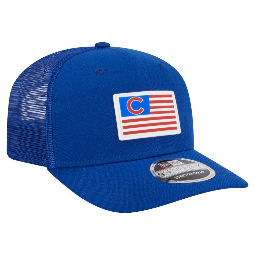 Chicago Cubs New Era Flag 9SEVENTY Stretch-Snap Hat - MLB Hats