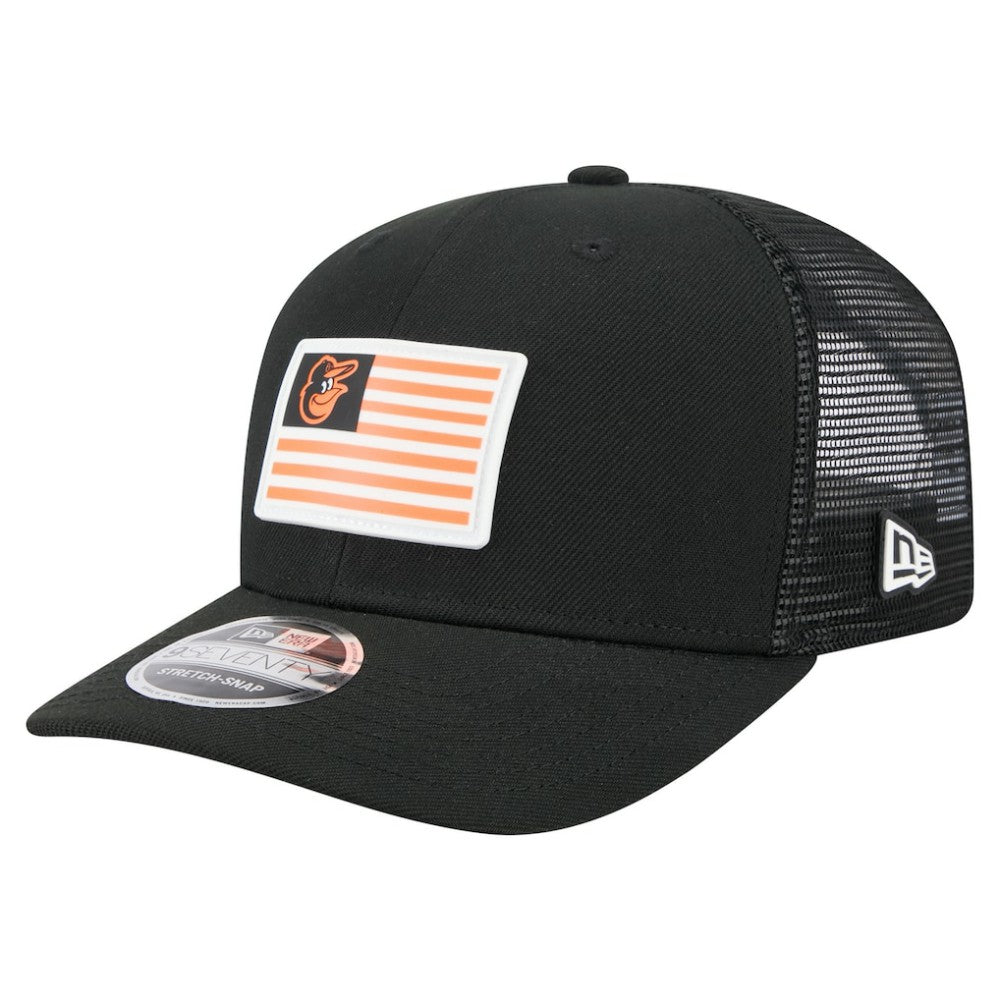 Baltimore Orioles New Era Flag 9SEVENTY Stretch-Snap Hat - MLB Hats