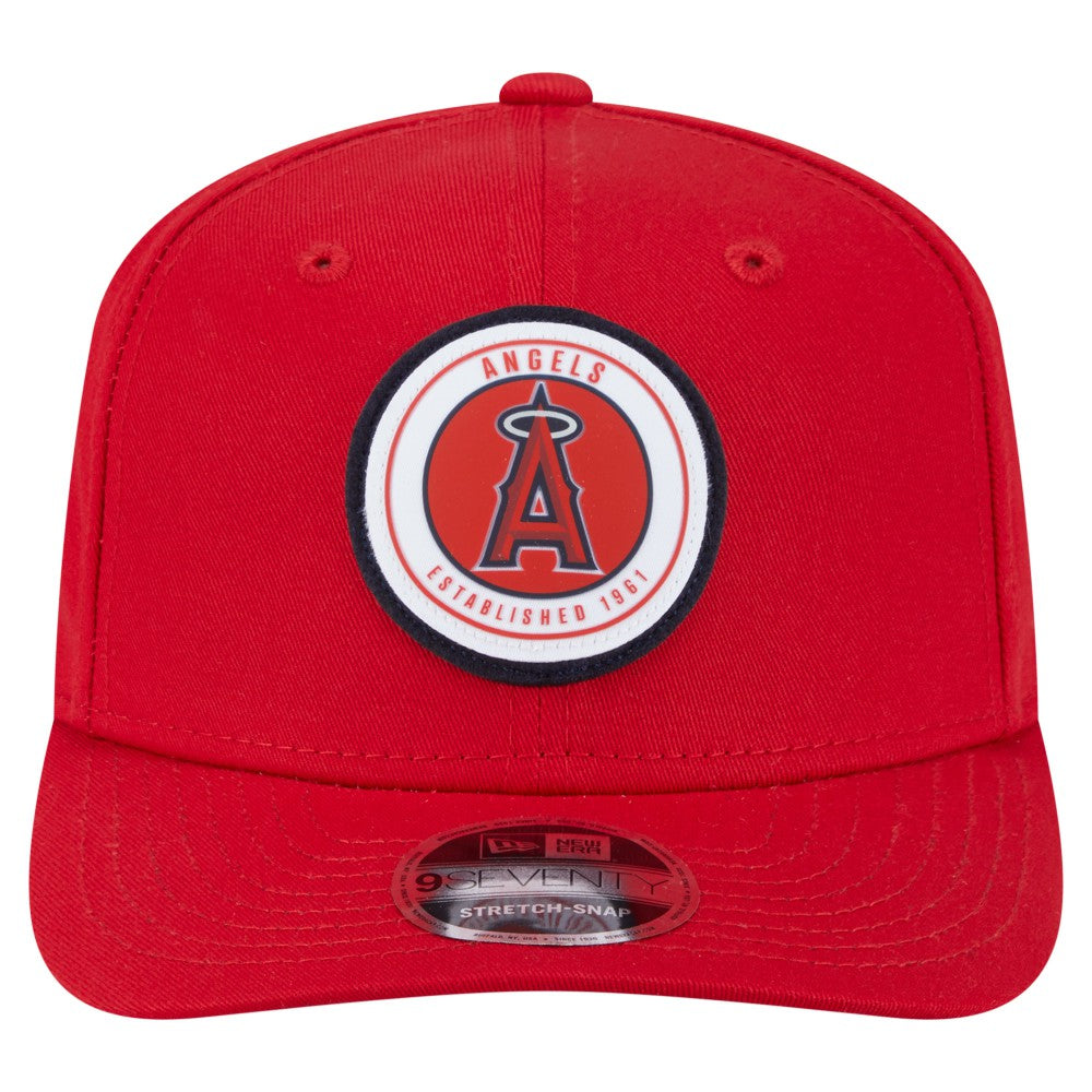 Los Angeles Angels New Era Circle Patch 9SEVENTY Stretch-Snap Hat - MLB Hats