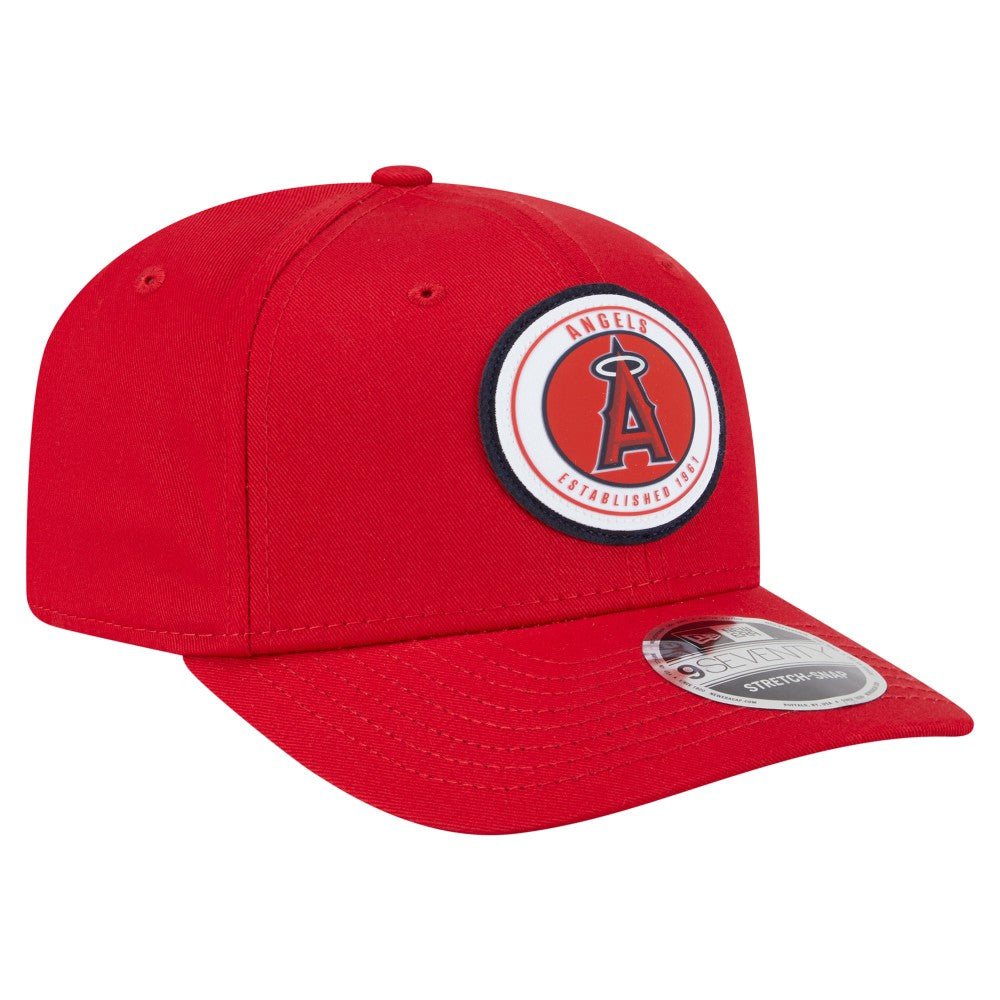 Los Angeles Angels New Era Circle Patch 9SEVENTY Stretch-Snap Hat - MLB Hats