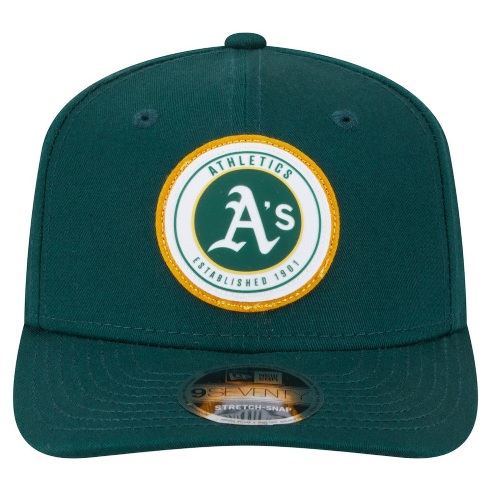 Athletics New Era Circle Patch 9SEVENTY Stretch-Snap Hat - MLB Hats