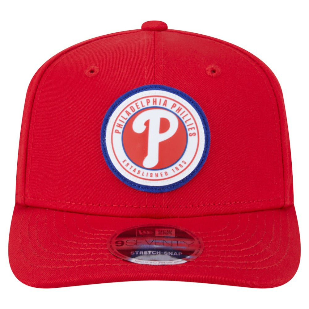 Philadelphia Phillies New Era Circle Patch 9SEVENTY Stretch-Snap Hat - MLB Hats