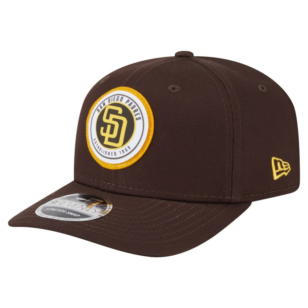 San Diego Padres New Era Circle Patch 9SEVENTY Stretch-Snap Hat - MLB Hats